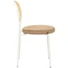 Leisuremod Euston Collection Modern Dining Chair White Frame In Brown In Brown