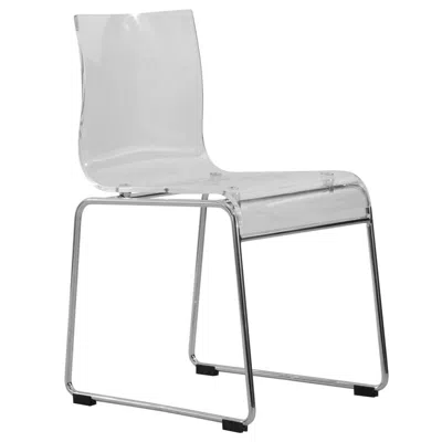 Leisuremod Lima Modern Acrylic Chair In Transparent