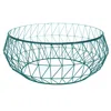 Leisuremod Malibu Modern Round Glass Top Coffee Table With Metal Base In Green