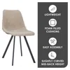 Leisuremod Markly Modern Leather Dining Chair With Metal Legs In Taupe In Gray