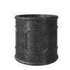 Leisuremod Meadow Series Fiber Stone Planter In Black 10.6" Dia, 10.6" High In Black