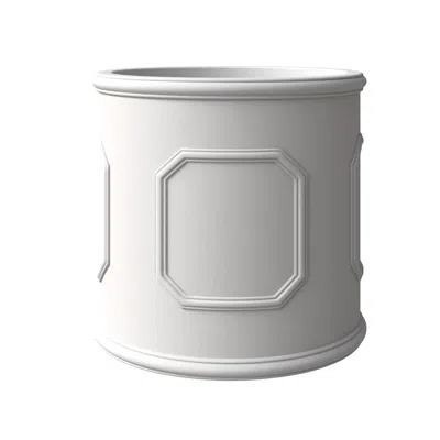 Leisuremod Meadow Series Fiber Stone Planter In White 10.6" Dia, 10.6" High