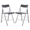 Leisuremod Menno Modern Acrylic Folding Chair, Set Of 2