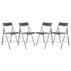 Leisuremod Menno Modern Acrylic Folding Chair, Set Of 4 In Gray