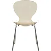 Leisuremod Modern Oyster Side Chair In Transparent Orange With Chromed Base