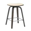 Leisuremod Modern Style Dark Walnut Color In Taupe In Brown