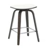 Leisuremod Modern Style Dark Walnut Color In White In Black