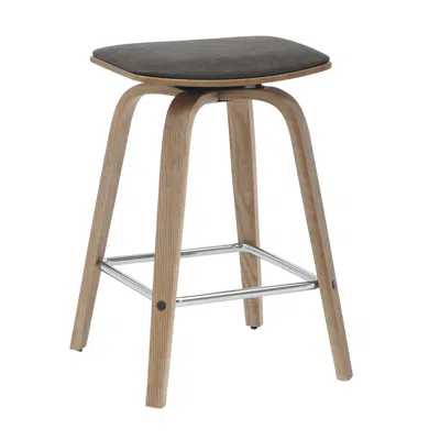 Leisuremod Modern Style Washed Walnut Color In Brown In Gray