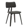 Leisuremod Modern Wooden Dining Chair, Dark Walnut Color Frame In Brown In Black