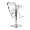 Leisuremod Napoli Transparent Acrylic Bar/counter Stool In Silver