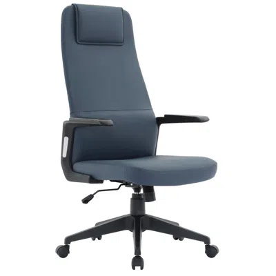Leisuremod Nexa Collection Modern Office Chair In Blue