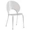 Leisuremod Opulent Series Modern Clear Dining Chair In White