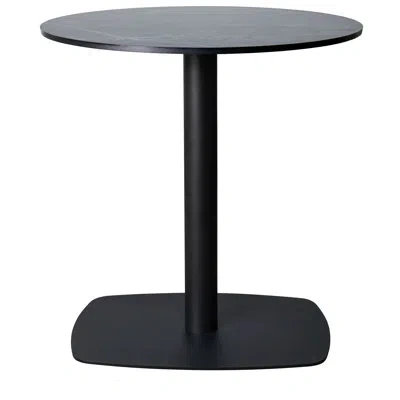 Leisuremod Round Mdf Top Dining Table With Square Stainless Steel Pedestal Base – Seats 2–3 People, Kitchen & D In Black