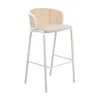 Leisuremod Seat And White Powder Coated Steel Frame For Kitchen And Dining Room In White