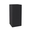 Leisuremod Basalt Series Poly Stone Planter 11" Square 23.6" High In Black In Black
