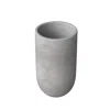 Leisuremod Topiary Series Poly Stone Planter In Dark Grey 11.4 Dia, 23.6 High In Gray