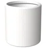 Leisuremod Tundra Series Poly Stone Cylindrical Shape Planter In White 16" Dia, 18" High In White