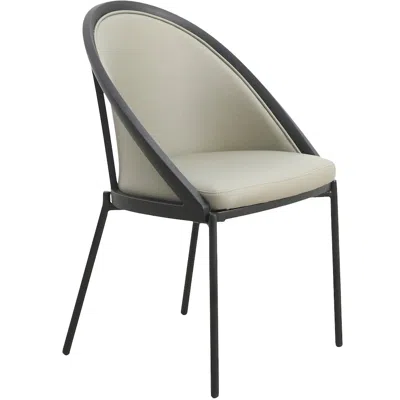 Leisuremod Urbane Collection Modern Dining Chair With Olive Green In Gray