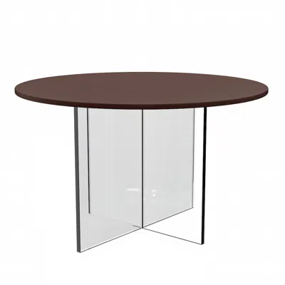 LEISUREMOD VALORE COLLECTION 28" ACRYLIC SIDE TABLE WITH WALNUT TOP
