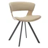 Leisuremod Wooden Dining Chair Modern Style Nymia Collection Washed Walnut In Taupe