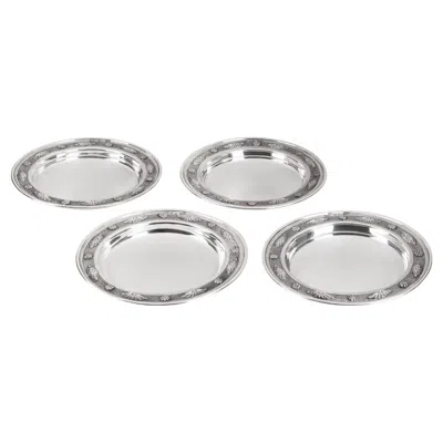 Pre-owned Leitao & Irmao Leitão & Irmão Four Portuguese Silver Small Plates 1887–1937 In Multi
