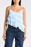 Leith Ruffle Asymmetrical Chiffon Cami