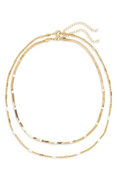 Leith 2-pack Assorted Enamel & Chain Necklaces