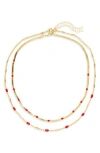 Leith 2-pack Assorted Enamel & Chain Necklaces In Multi