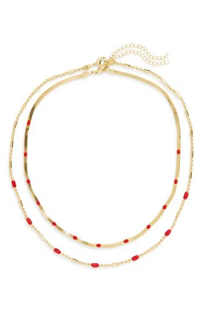 Leith 2-pack Assorted Enamel & Chain Necklaces