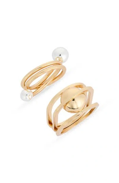 Leith 2-pack Abstract Rings In Gold
