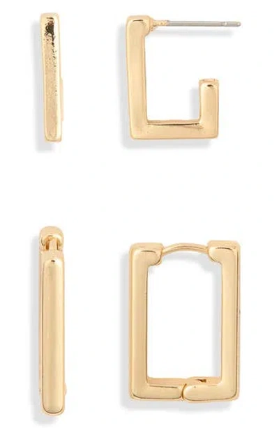 Leith 2-pack Rectangle Earrings In Gold
