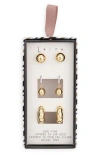 Leith 3-pack Assorted Earrings In Gold