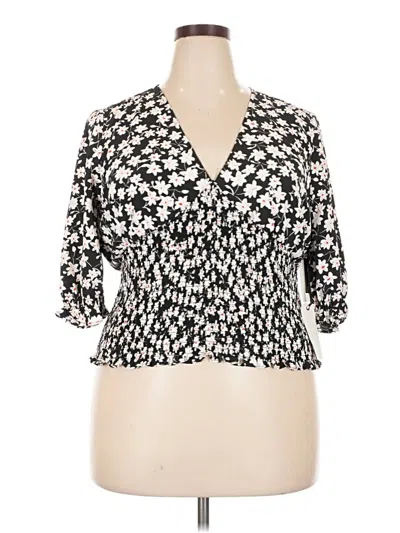 Leith 3/4 Sleeve Blouse In Black