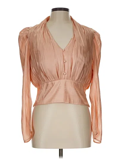 Pre-owned Leith 3/4 Sleeve Blouse In Brown