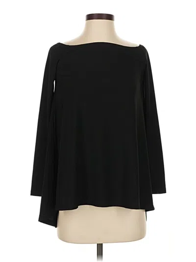 Pre-owned Leith 3/4 Sleeve Top Black Boatneck Tops