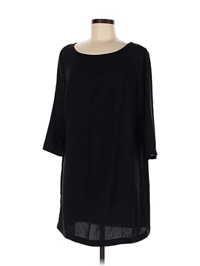 Pre-owned Leith 3/4 Sleeve Top Black Boatneck Tops