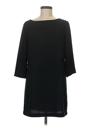 Pre-owned Leith 3/4 Sleeve Top Black Boatneck Tops