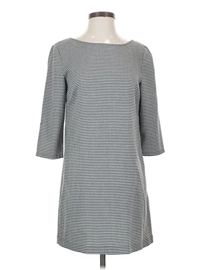 Pre-owned Leith 3/4 Sleeve Top Gray Boatneck Tops