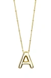 Leith 3d Initial Pendant Necklace In Gold