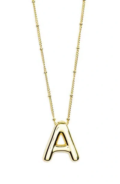 Leith 3d Initial Pendant Necklace In Gold