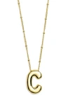 Leith 3d Initial Pendant Necklace In Gold