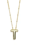 Leith 3d Initial Pendant Necklace In Gold
