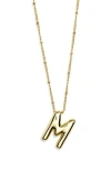 Leith 3d Initial Pendant Necklace In Gold