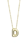 Leith 3d Initial Pendant Necklace In Gold