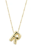 Leith 3d Initial Pendant Necklace In Gold