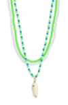 Leith 3-pack Assorted Beaded Necklaces In Transparent