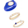Leith 3-pack Assorted Rings In Red