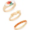 Leith 3-pack Assorted Rings In Gold