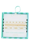 Leith 3-pack Assorted Stretch Bracelets In Gold