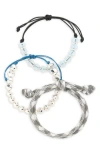 Leith 3-pack Beaded Paracord Slider Bracelets In Multi
